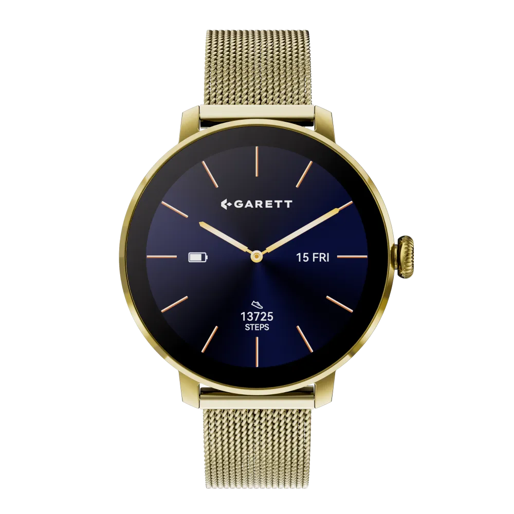 Smartwatch Garett Muse mesh złoty thumbnail 3