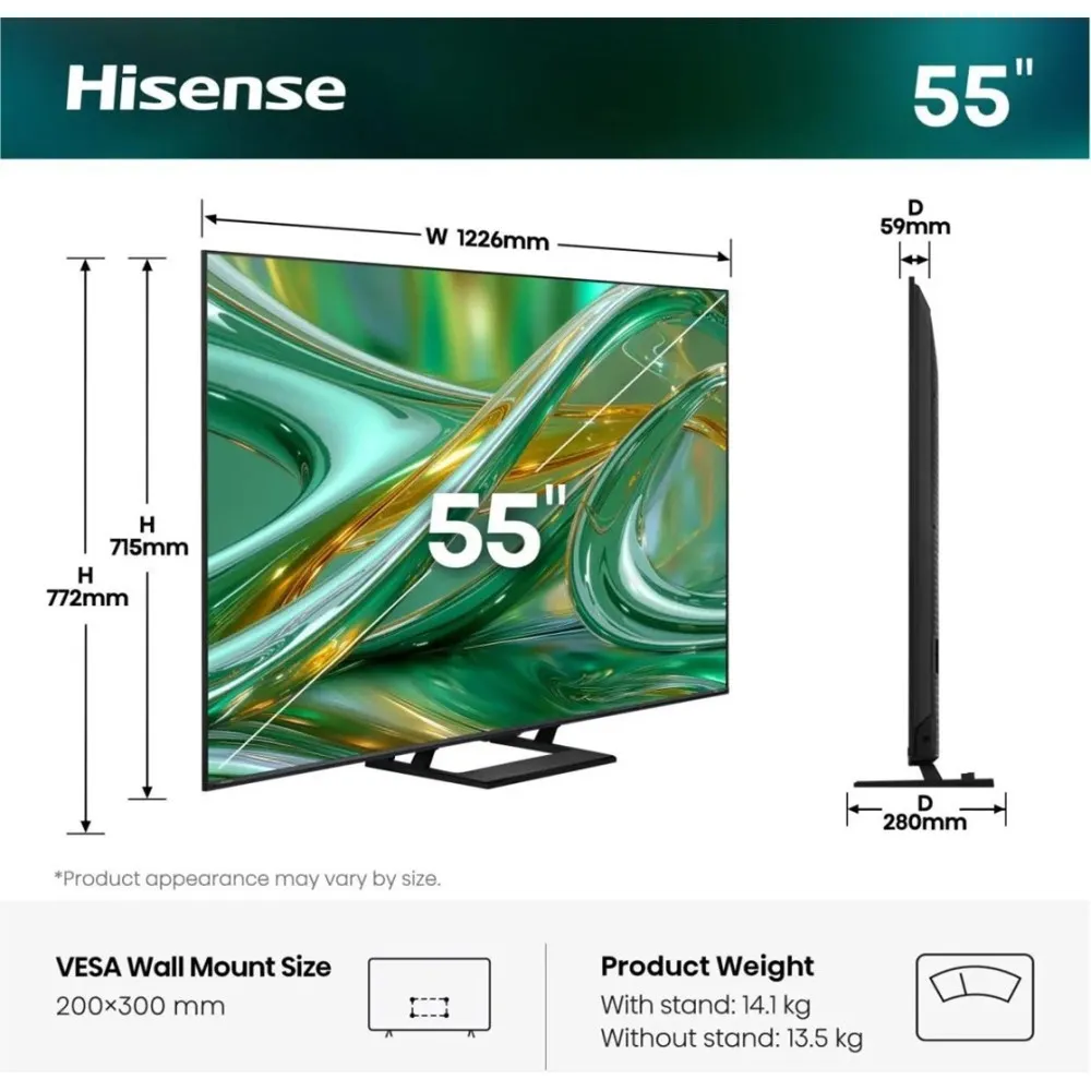Telewizor 55 Hisense 55E89S MiniLED 4K thumbnail 2