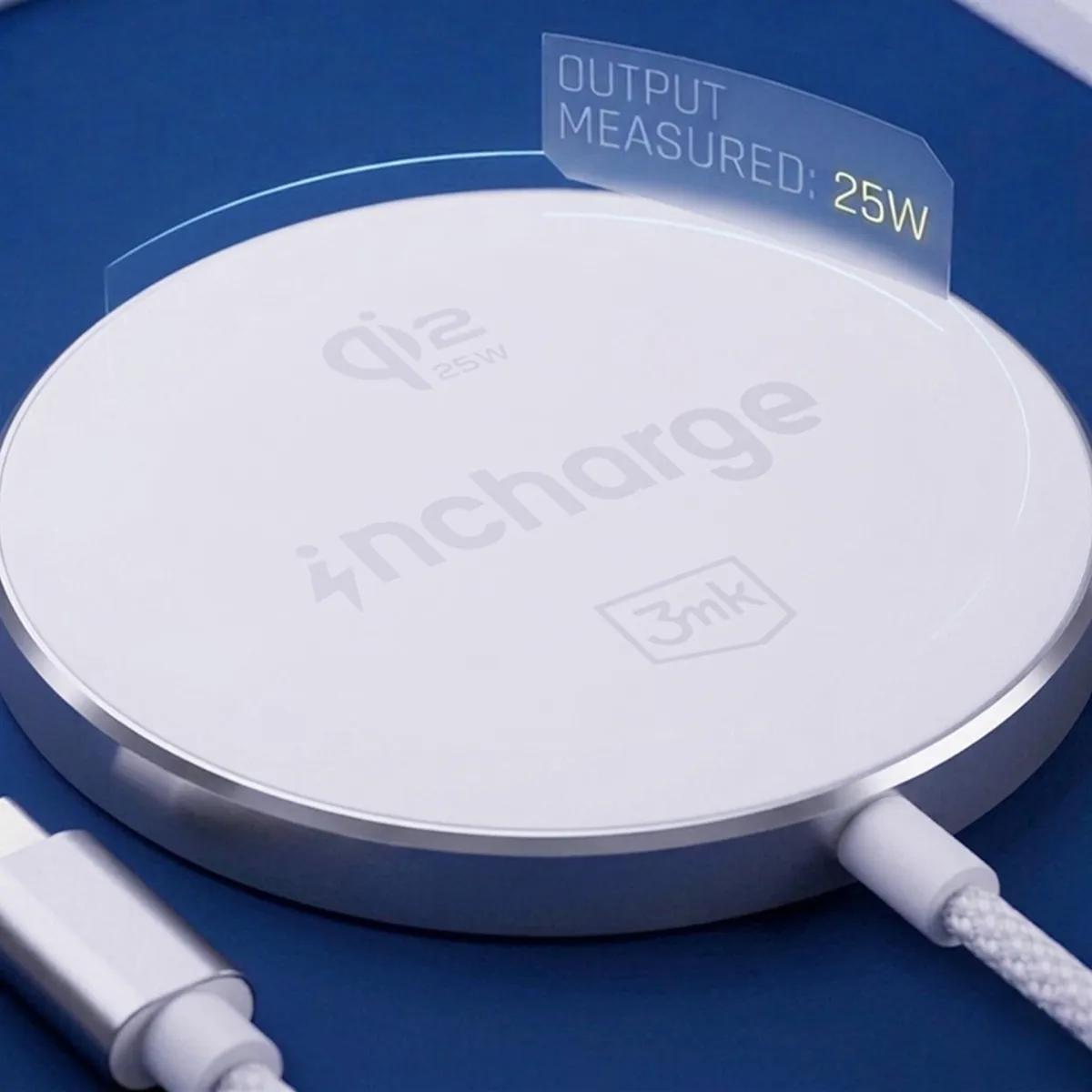 3mk incharge Align Qi2.,2 25W for Android White thumbnail 2