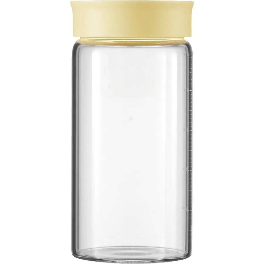BUYDEEM Szklany słoik 1200ml z nakrętką wze Mellow Yellow, CS1015 thumbnail 2