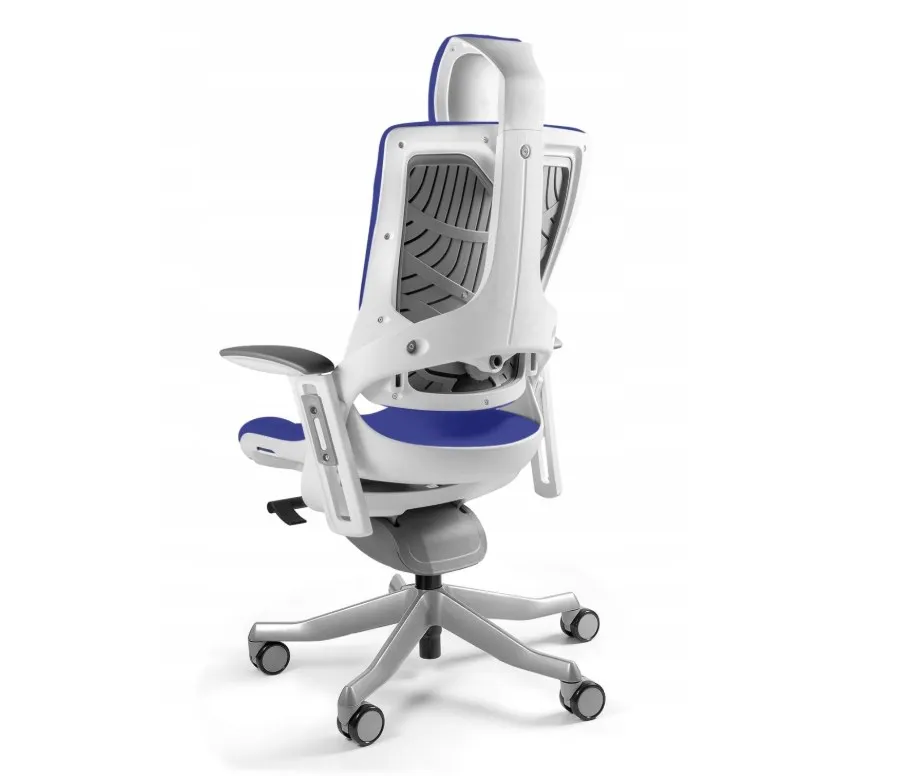 Fotel biurowy Wau 2 BL415 tkanina royalblue/biały thumbnail 2