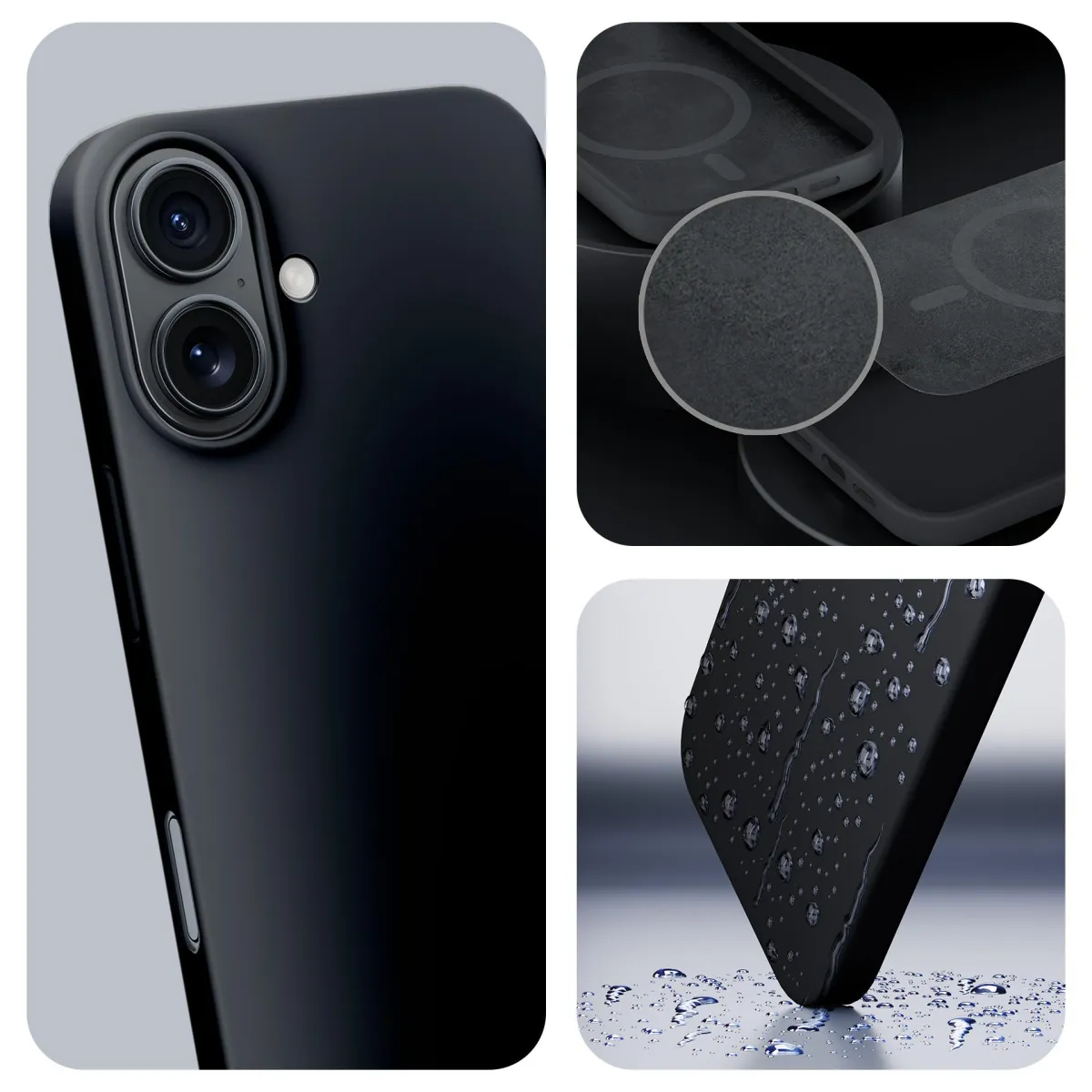 Apple iPhone 16 Plus - 3mk Hardy Mellow MagCase Black thumbnail 2