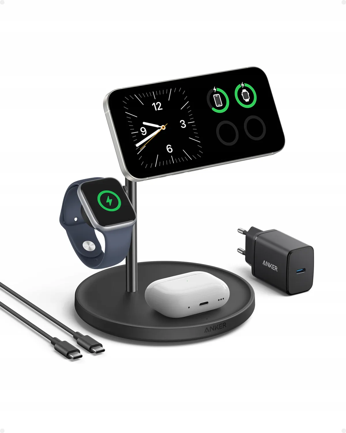 Ładowarka do smartfonów Anker MagGo Wireless Charging Station 15W 3-in-1 thumbnail 3
