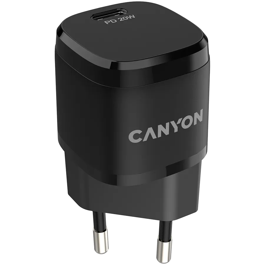 CANYON Ładowarka H-20-05 PD 20W USB-C Czarna thumbnail 2