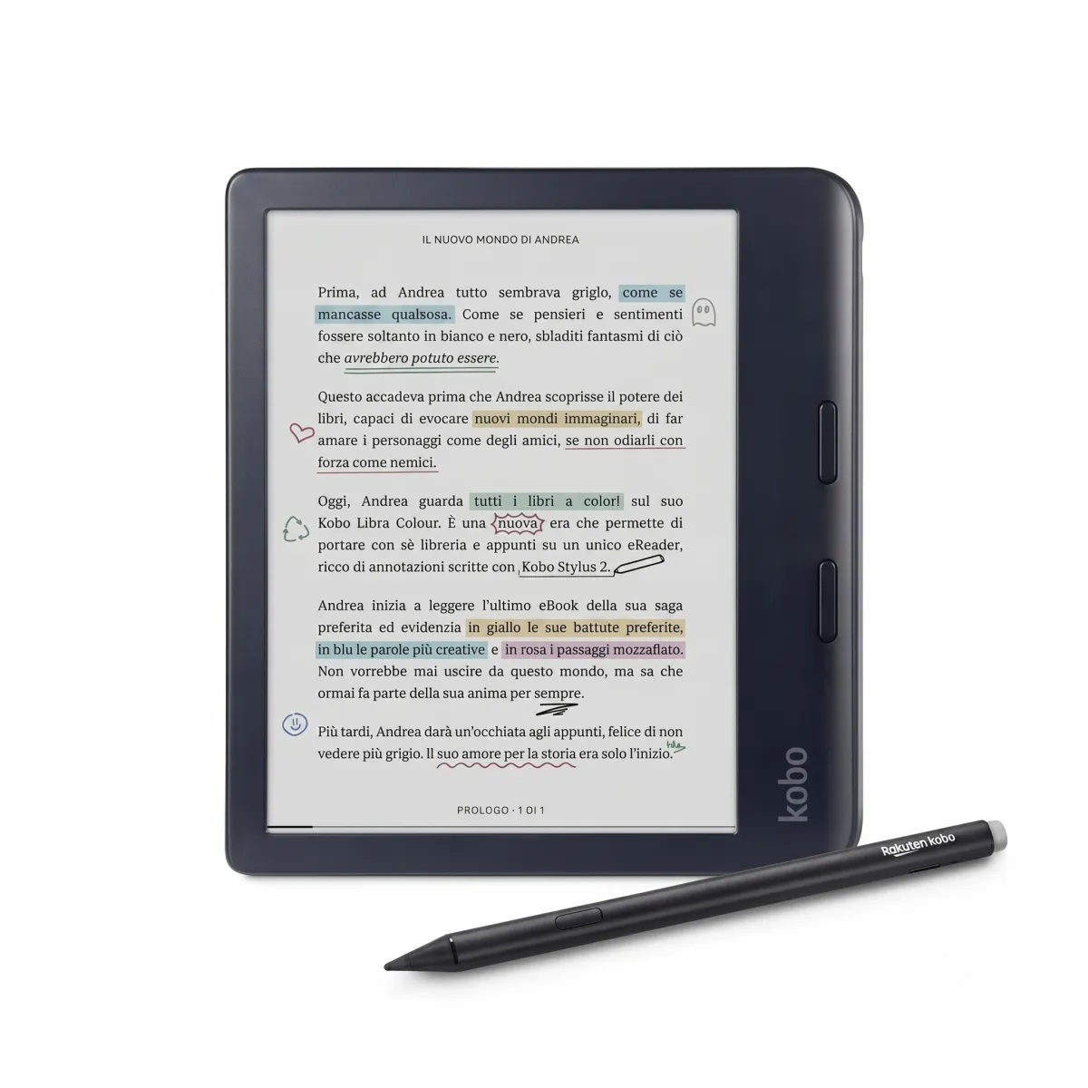 Czytnik Ebook Kobo Libra Colour 7" 32GB Kolorowy Ekran E-Ink + rysik thumbnail 2