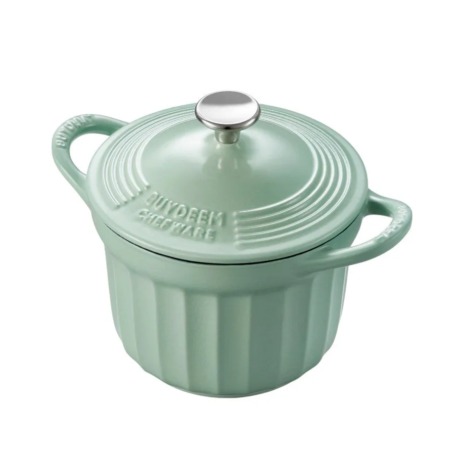 BUYDEEM Emaliowane naczynie żeliwne 1,8L, CP541, Cozy Greenish thumbnail 2