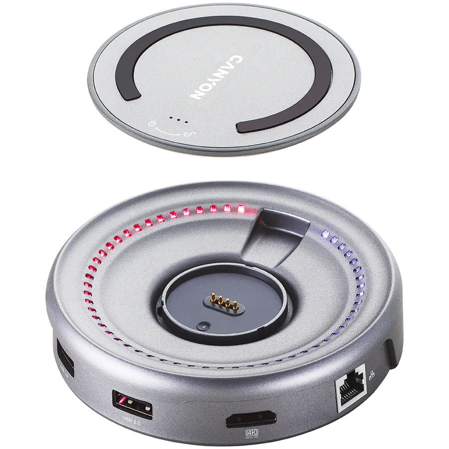 CANYON HUB DS-7 7in1 USB-C Ładowanie Qi Space Grey thumbnail 2