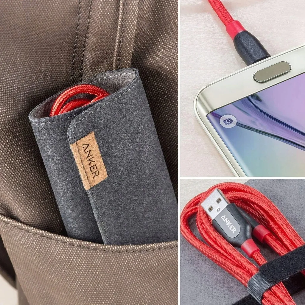 Kabel microUSB / USB 3.0 ANKER Powerline+ 0.9 m Czerwony podwójny oplot thumbnail 2