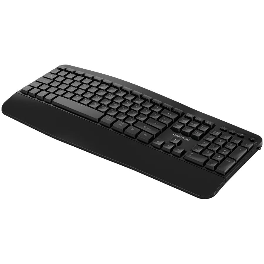 CANYON Klawiatura HKB-W6 Bezprzewodowa Ergonomia Czarna thumbnail 3