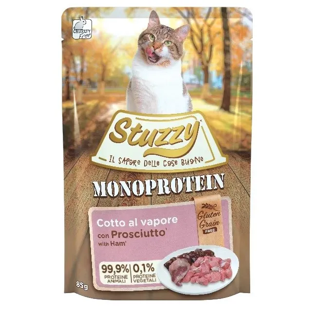 Mokra karma dla kota STUZZY Monoprotein Wieprzowina szynkowe 20x85g thumbnail 2