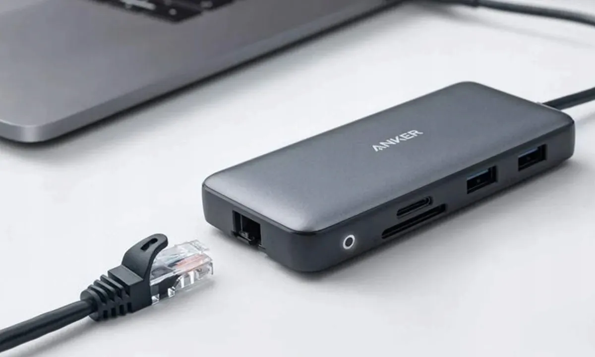Hub USB ANKER PowerExpand 8w1 USB-C, HDMI, RJ45, Pasywny, Szary thumbnail 3