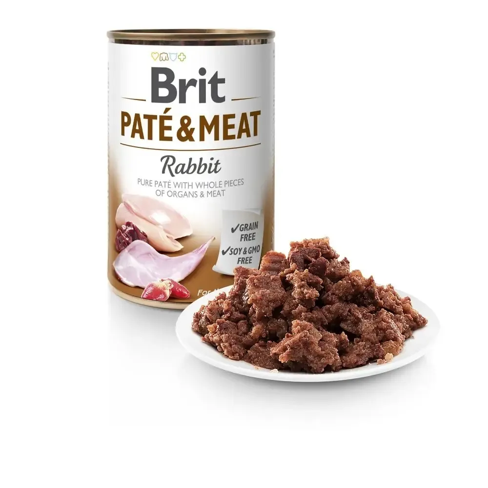 BRIT Paté & Meat Rabbit - mokra karma dla psa - 24x400g thumbnail 2
