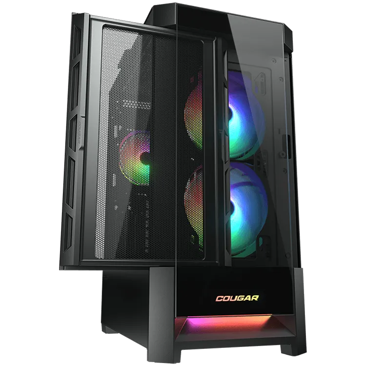 COUGAR Obudowa Duoface RGB, Midi Tower, Czarna thumbnail 2