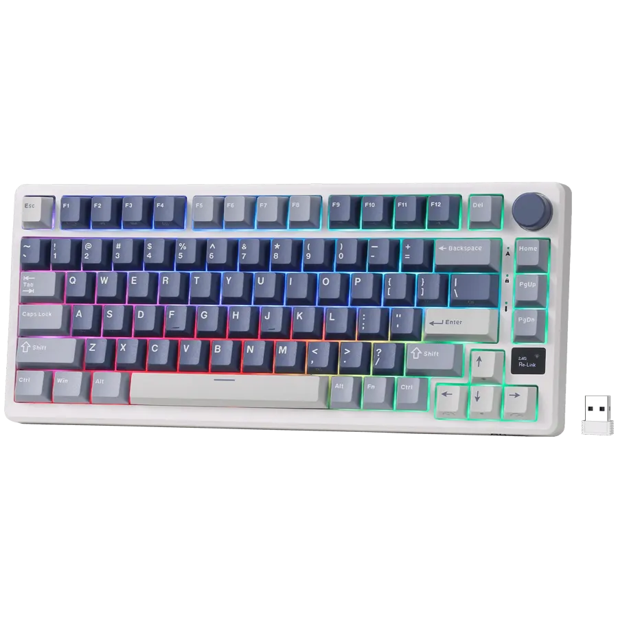 ROYAL KLUDGE RK-M75 Ocean Blue Gaming Keyboard Brown switch thumbnail 2