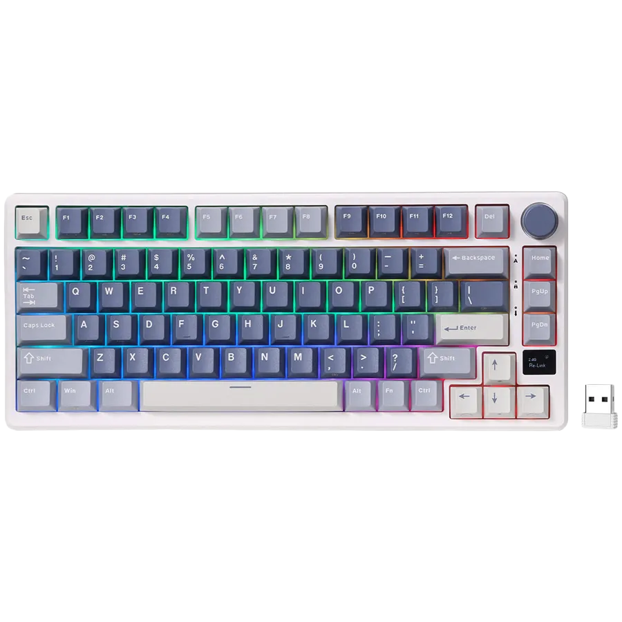 ROYAL KLUDGE RK-M75 Ocean Blue Gaming Keyboard Beige switch thumbnail 2