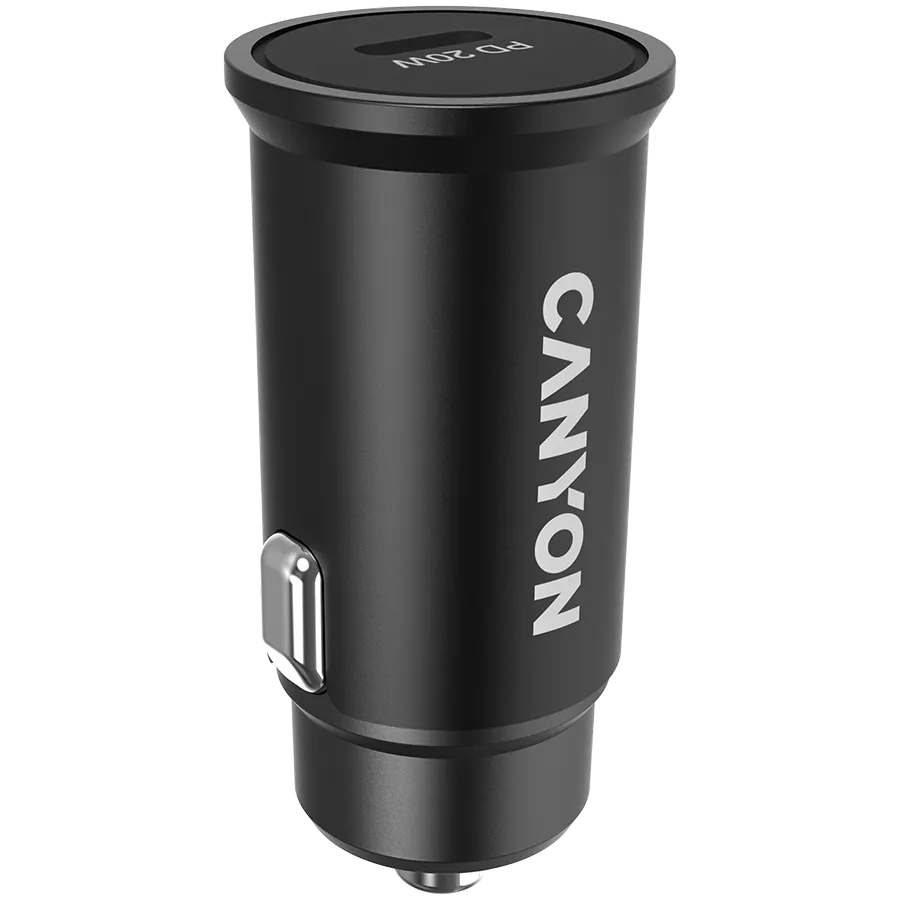 CANYON Ładowarka samochodowa C-20 PD 20W USB-C Czarna thumbnail 2