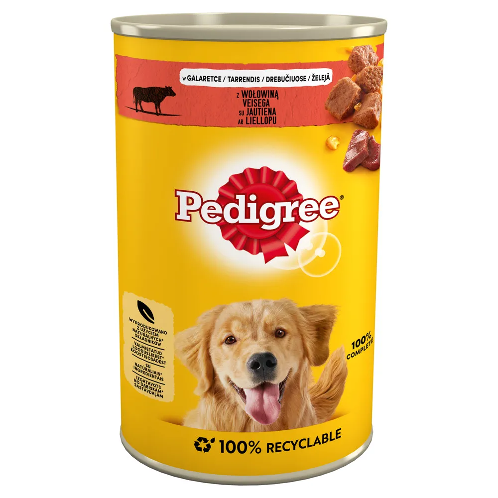 PEDIGREE Adult Wołowina w galaretce - mokra karma dla psa - puszka - 12x1200 g thumbnail 2