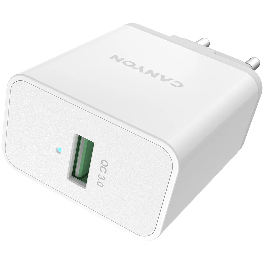 CANYON Ładowarka sieciowa H-24, USB typu A, 24 W QC3.0, Biała thumbnail 3