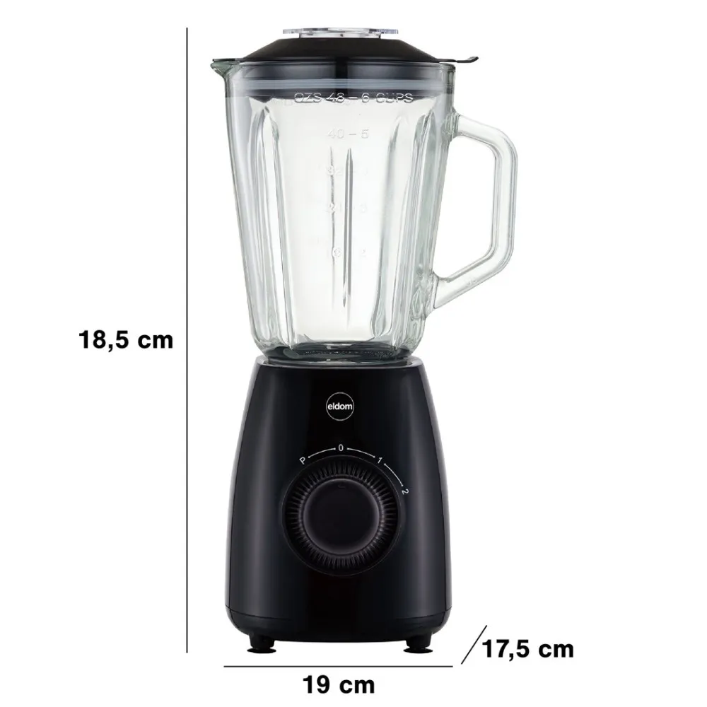ELDOM BLENDER KIELICHOWY BK6 NOXAR 100W CZARNY thumbnail 2