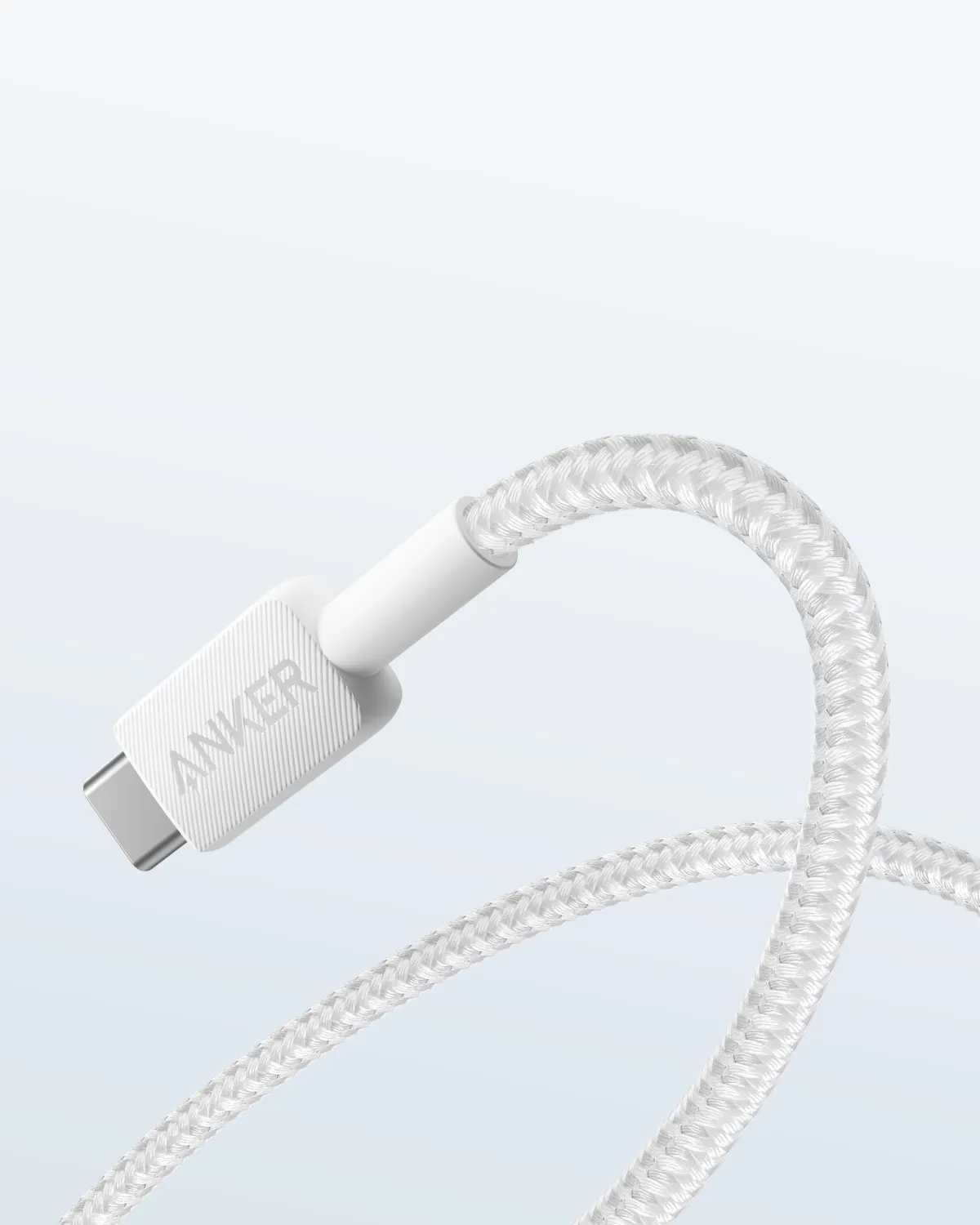 Kabel Anker 322 USB-A - USB-C Plecionka 0.9m Szybkie Ładowanie Nylon Biały thumbnail 2