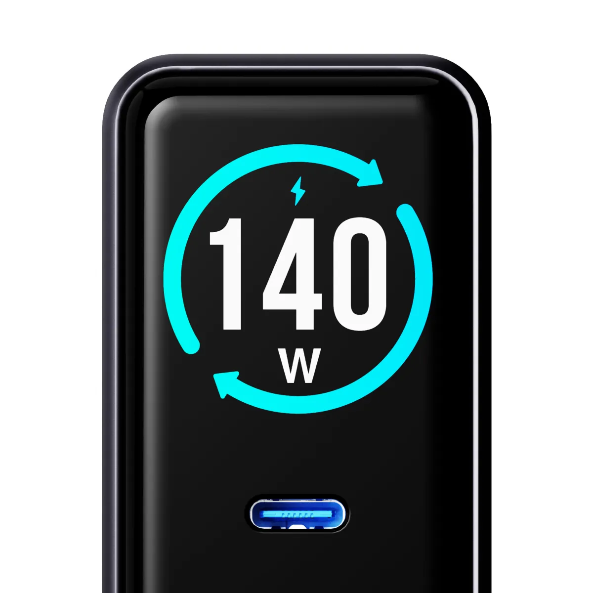 3mk InCharge Desktop Charger Lumin PD3.2 140W QC5  PPS AFC FCP SCP 1A4C TFT Display GaN3 Black thumbnail 3