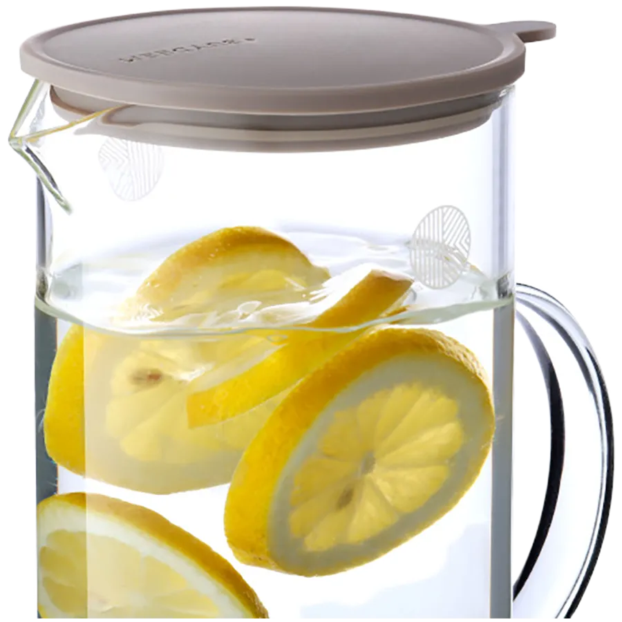 BUYDEEM Szklany Dzbanek z silikonową pokrywką 1200ml, CD2003 thumbnail 3