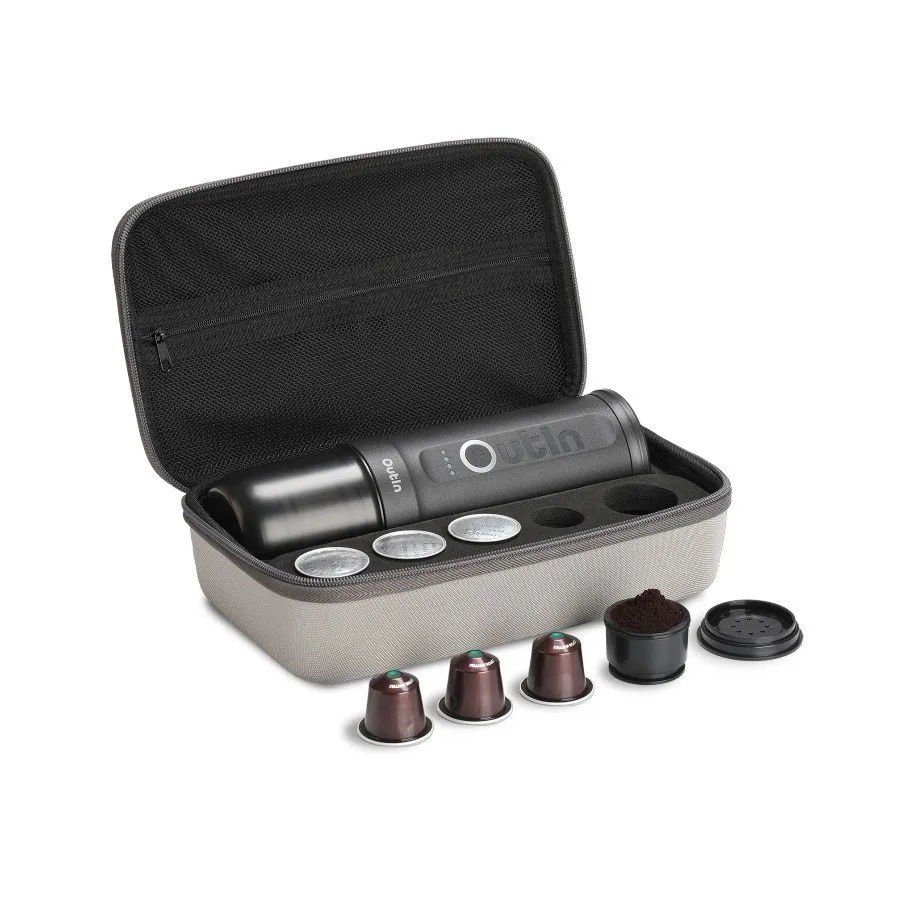 Outin Nano Travel Kit, Espresso Machine Bundle with Nano Protective Case, model OTEM-01, color Space Gray thumbnail 2