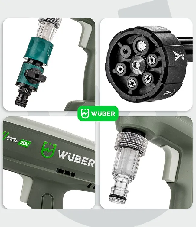 Myjka ciśnieniowa akumulatorowa 300 l/h 20V W04322WUBER thumbnail 2