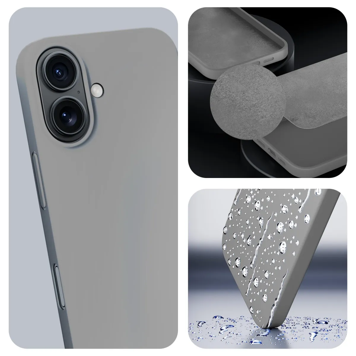 Apple iPhone 16 - 3mk Hardy Mellow Case Gray thumbnail 2