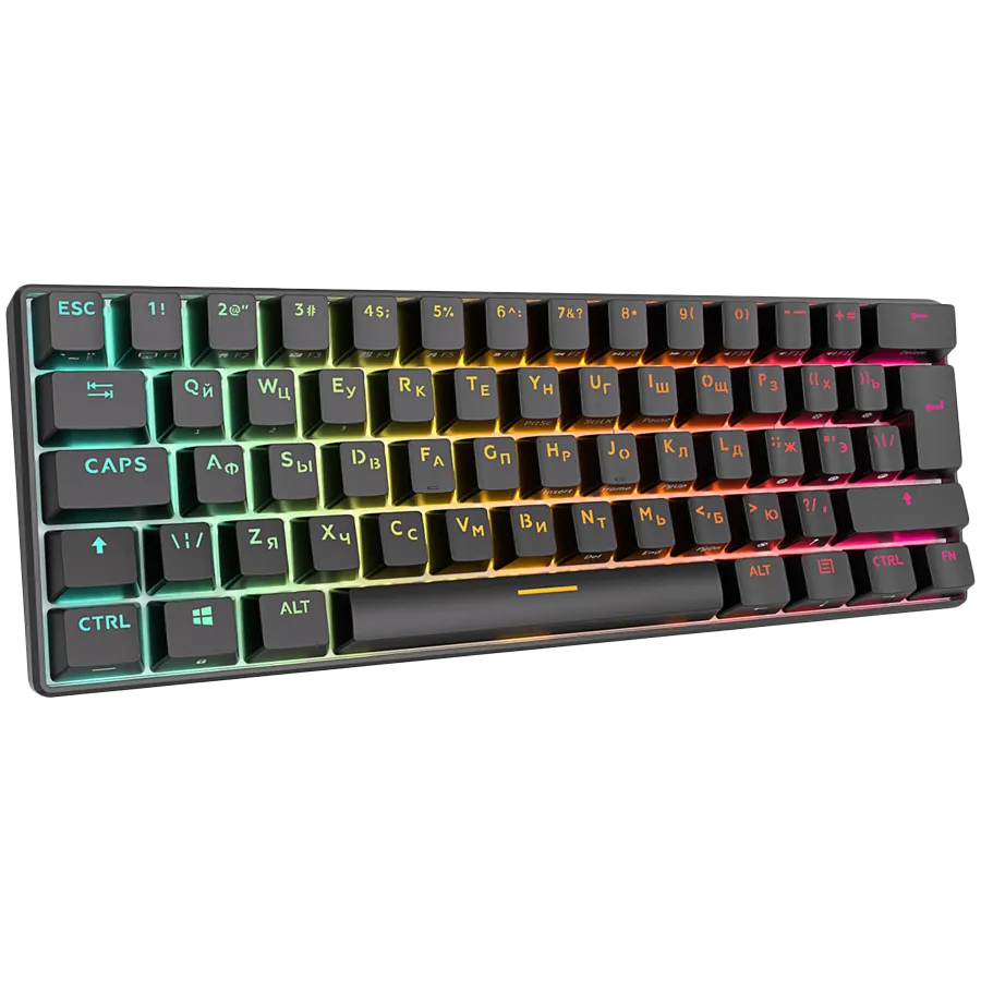 ROYAL KLUDGE RK61 Black Gaming Keyboard Red switch thumbnail 2