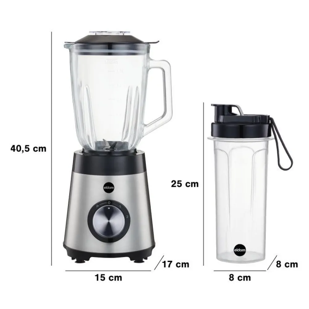 ELDOM BLENDER KIELICHOWY BK7S STALO 1000W 2 L thumbnail 3