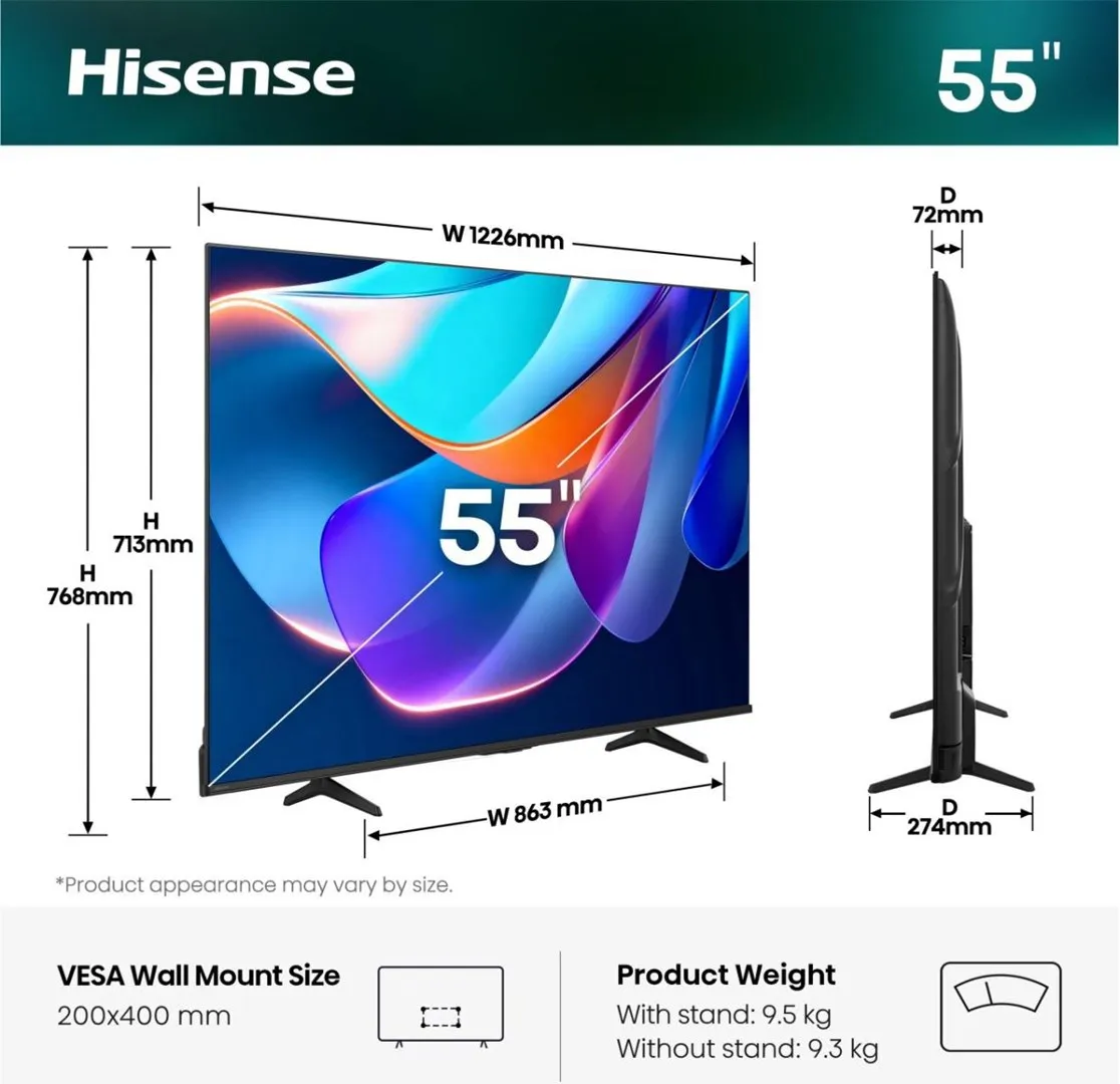 Telewizor 55 Hisense 55A6S thumbnail 2