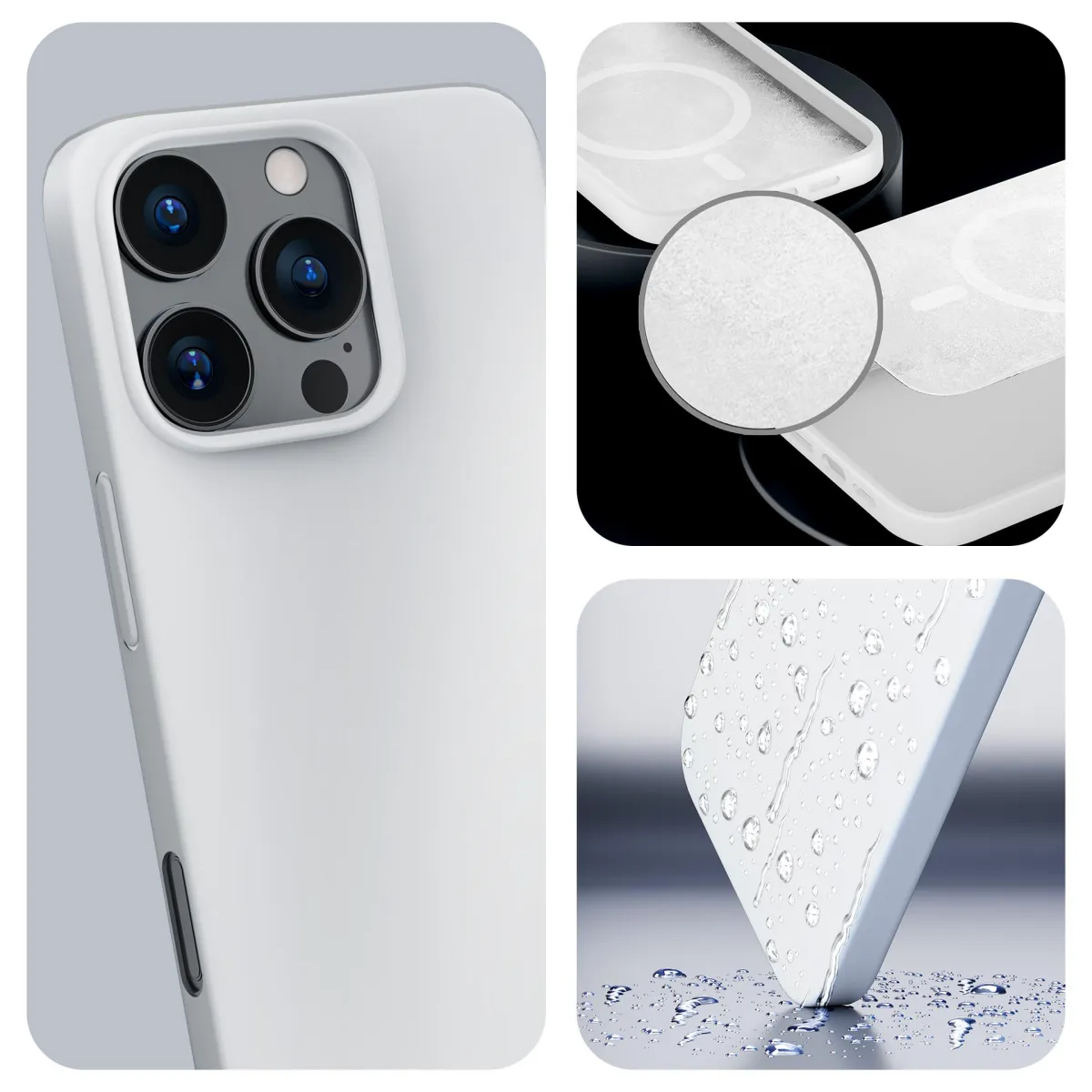 Apple iPhone 16 Pro - 3mk Hardy Mellow MagCase White thumbnail 2