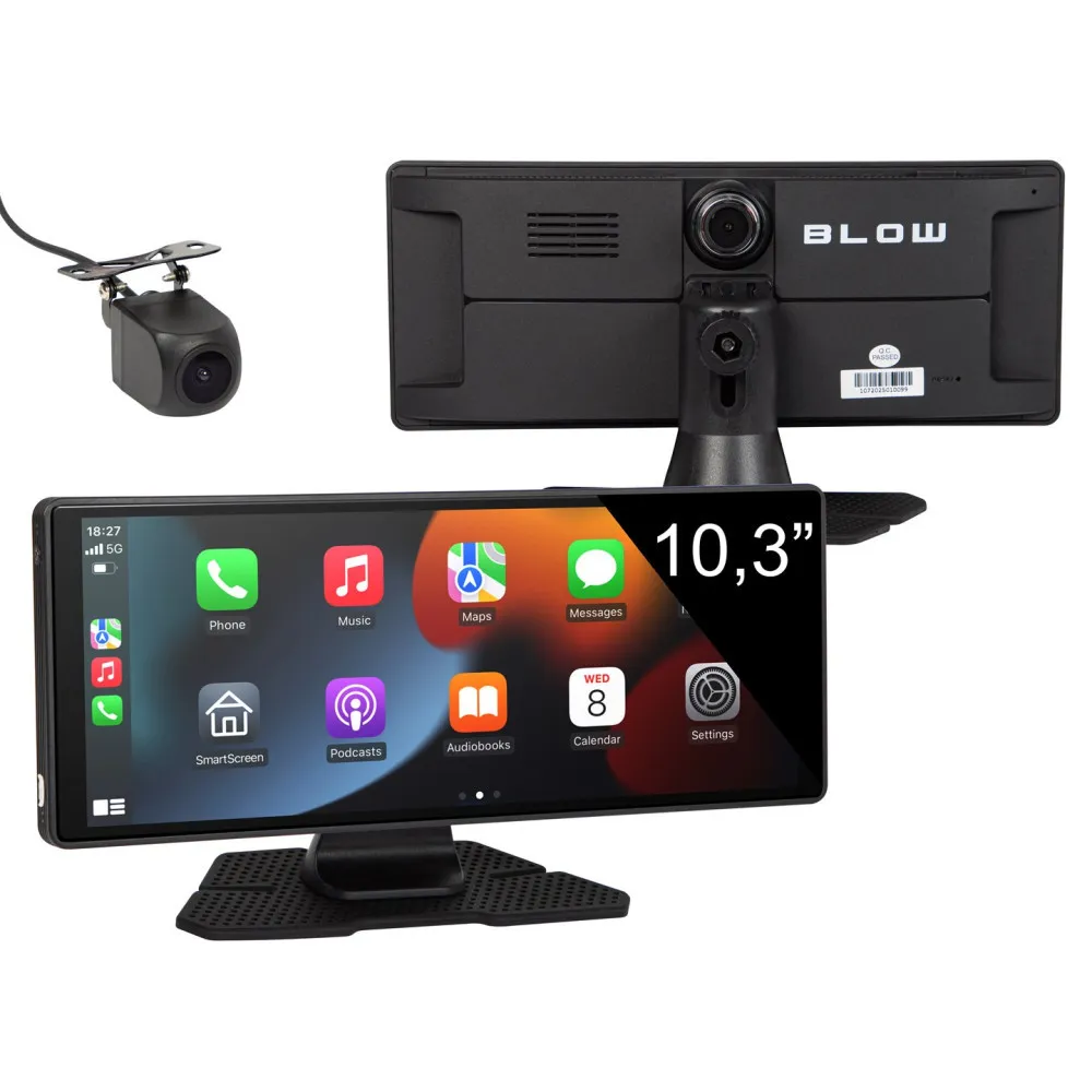STACJA MULTIMEDIALNA BEZPRZEWODOWA CARPLAY5.0 BLOW Z WIDEOREJESTRATOREM I KAMERĄ COFANIA thumbnail 3