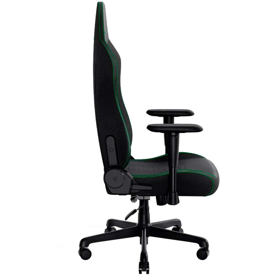 Razer Iskur V2 X Black Fabric Gaming Chair, Built-in Lumbar Arch, Widened Seat Base with Reduced Edges, Contoured High-Density Foam Cushions, Adjustable 152-degree Recline, 2D Armrests thumbnail 3
