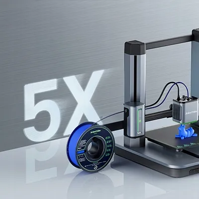 Filament PLA+ AnkerMake, Włókno drukujące 3D, 1.75mm, 2kg, Czerwony thumbnail 3