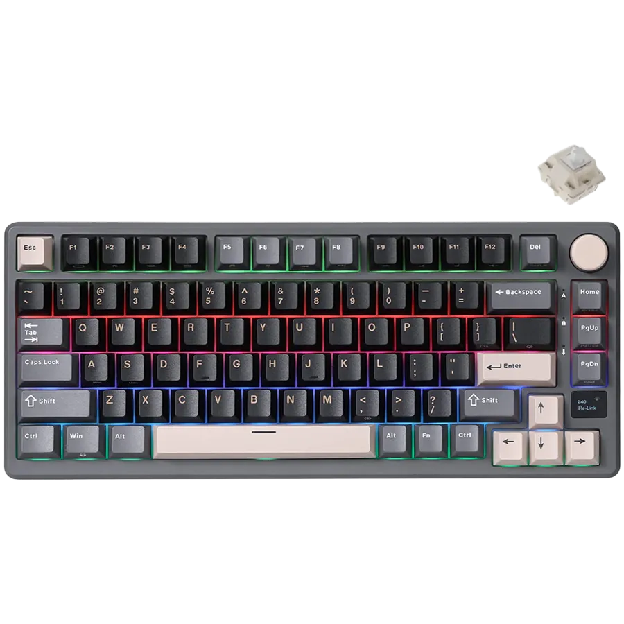 ROYAL KLUDGE RK-M75 Phantom Gaming Keyboard Cream switch thumbnail 2