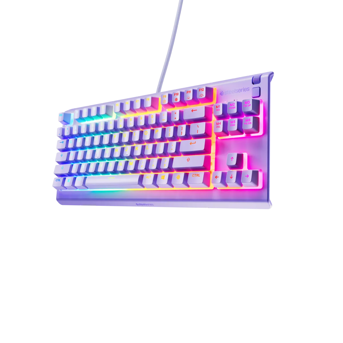 Klawiatura przewodowa SteelSeries Apex 3 TKL Lavender US thumbnail 3