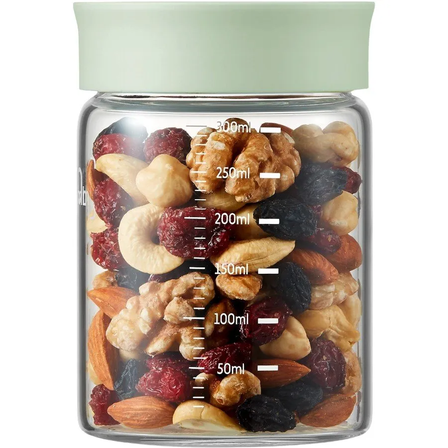 BUYDEEM Szklane słoiczki 300ml z nakrętką wze Cozy Greenish, CS1002/A1 thumbnail 2