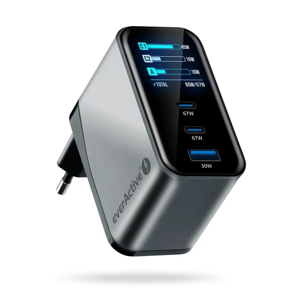 EVERACTIVE ŁADOWARKA SIECIOWA GAN 67W QC4  SC-670Q thumbnail 2
