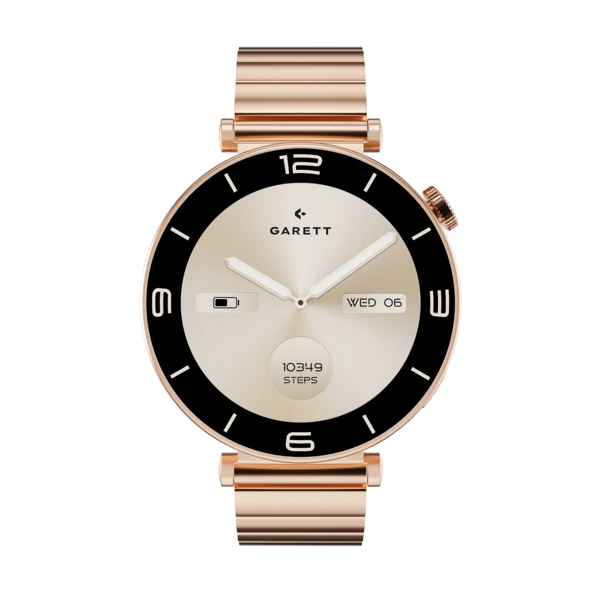 Smartwatch Garett Rose różowe złoto stalowy thumbnail 3