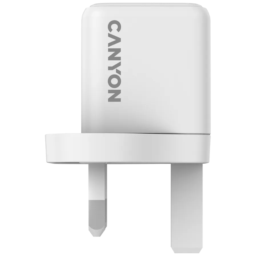 CANYON Ładowarka sieciowa CU20C GaN 20W 1xPD UK Biała thumbnail 3