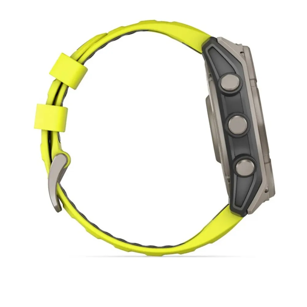 Zegarek Garmin Fenix 8 Solar Sapphire Titanium Amp Yellow/Graphite thumbnail 2