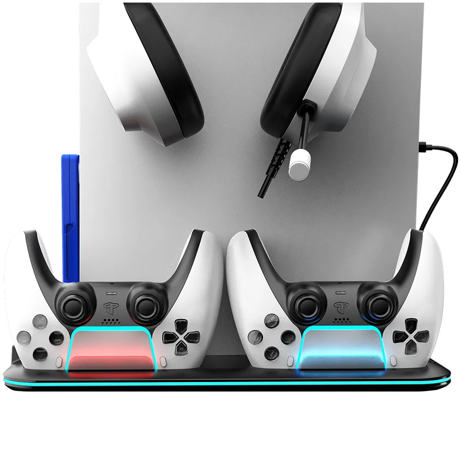 CANYON Podstawka chłodząca CS-51 RGB PS5 Slim/DE Ładowanie Czarna thumbnail 3
