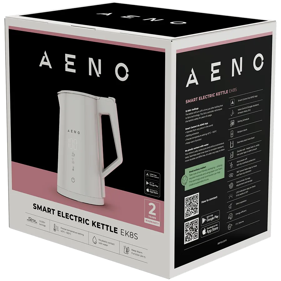 AENO EK8S Czajnik Smart 1.7L Regulacja temp. App + Głos Biały thumbnail 3