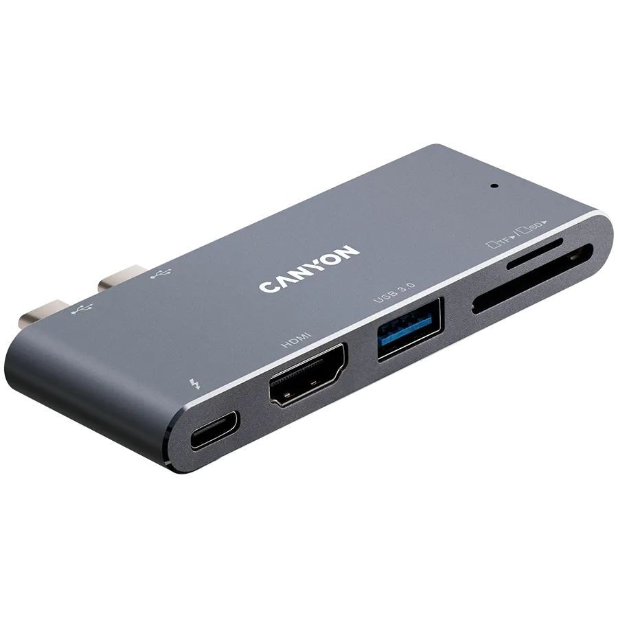 CANYON HUB DS-5 5 w 1 Thunderbolt 3 4k Szary thumbnail 3