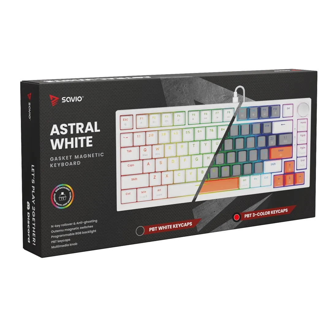 SAVIO KLAWIATURA MAGNETYCZNA ASTRAL WHITE JADE 3C thumbnail 3