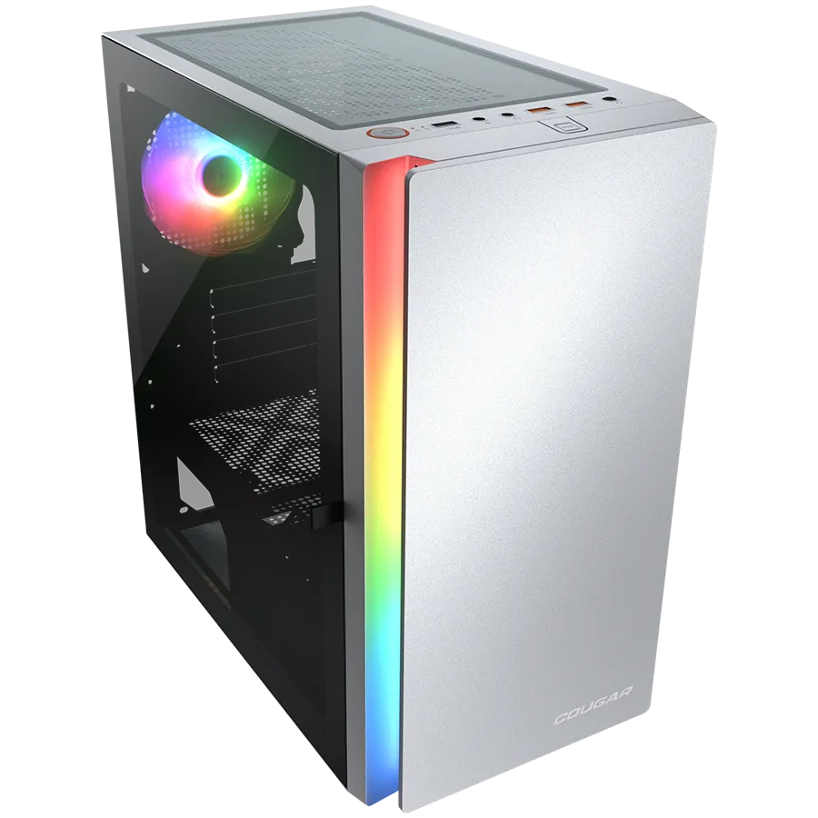 COUGAR Obudowa Purity RGB, Mini Tower, 1x ARGB, Biała thumbnail 3