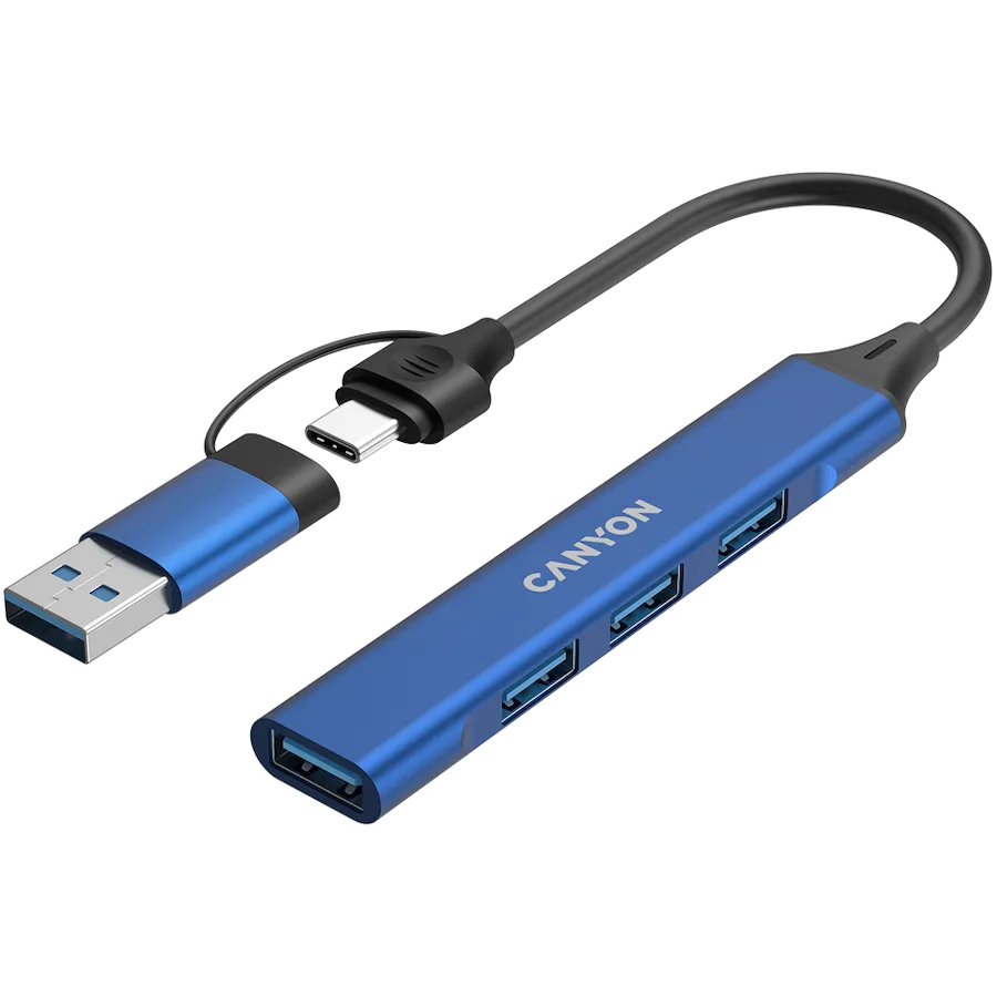 CANYON HUB DS-02 4 w 1 USB-A/C Niebieski thumbnail 3