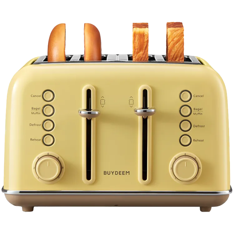 BUYDEEM Toster na 4 kromki, DT640E, Mellow Yellow, EU thumbnail 3